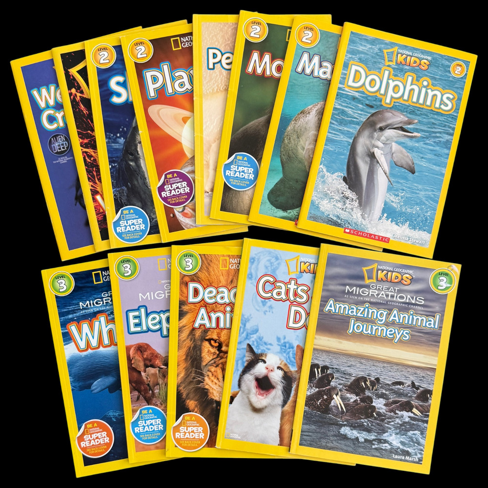 National Geographic Kids Book Lot of 13 Levels 2 & 3 Science STEM Homeschool Mix